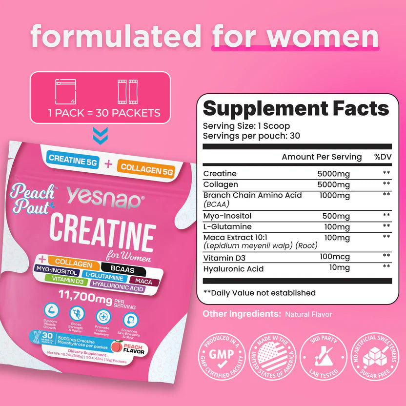 Peach Creatine + Collagen Women's Formula