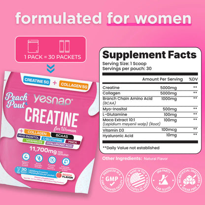 Peach Creatine + Collagen Women's Formula