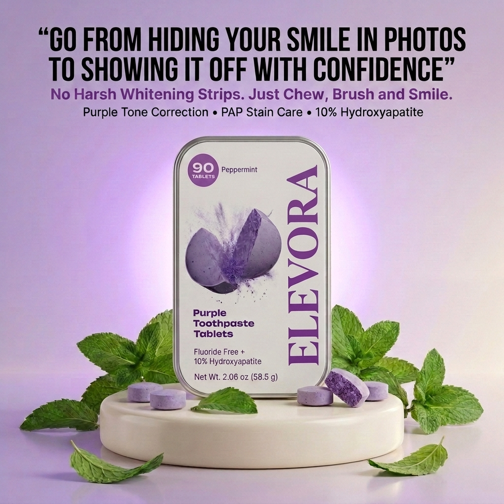 Purple Whitening Toothpaste Tablets