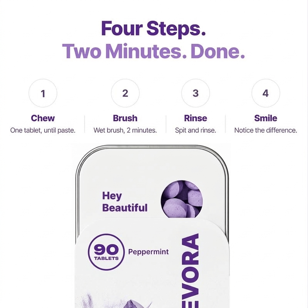 Purple Whitening Toothpaste Tablets